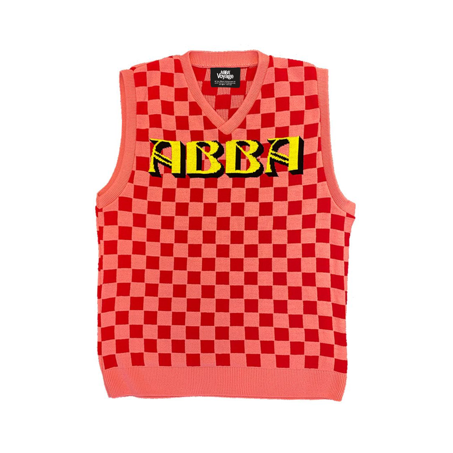 CHEQUERED PINK SWEATER VEST – Official ABBA Voyage Store